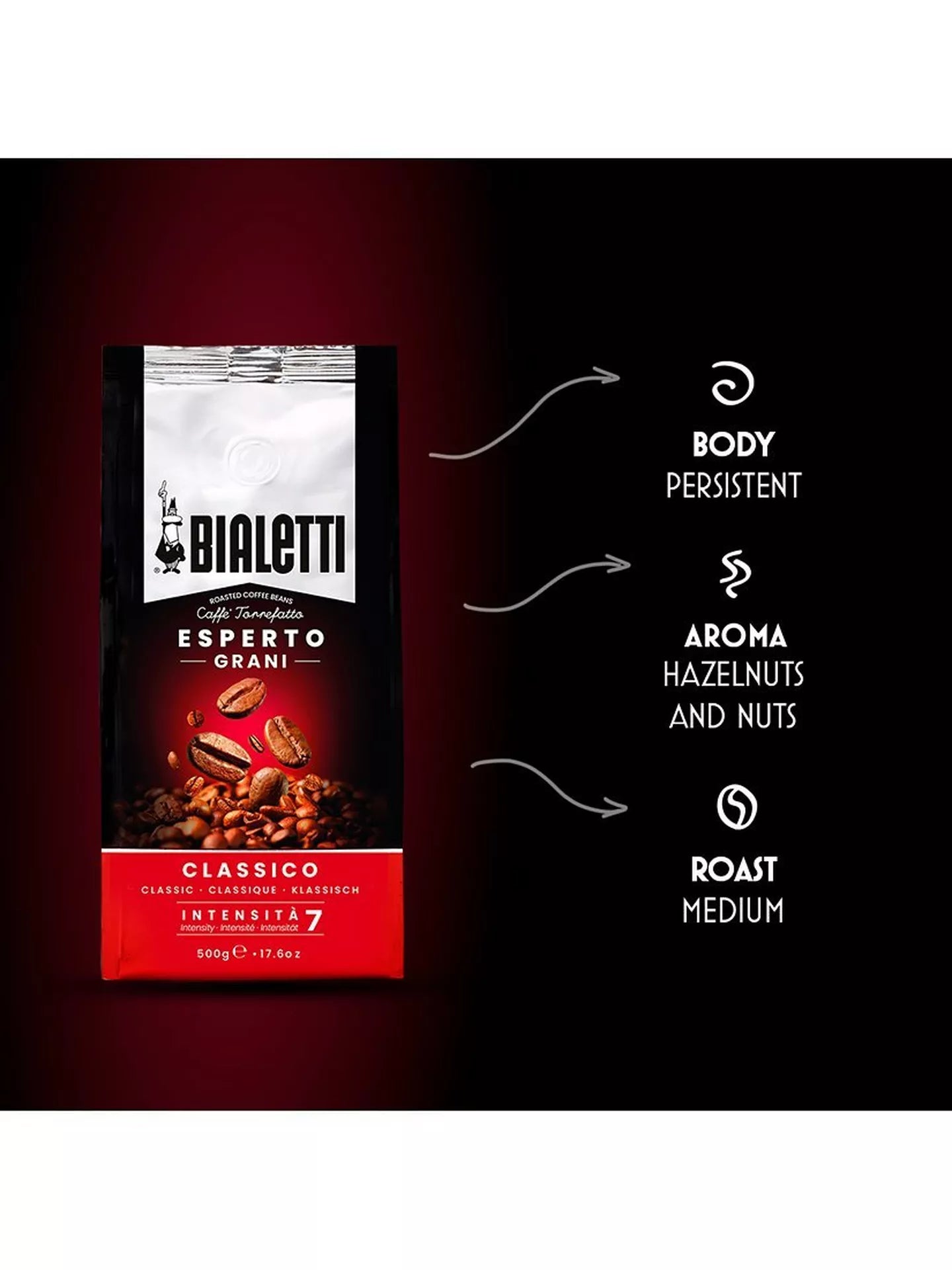 Esperto Grani Classico Whole Bean Coffee, 500g
