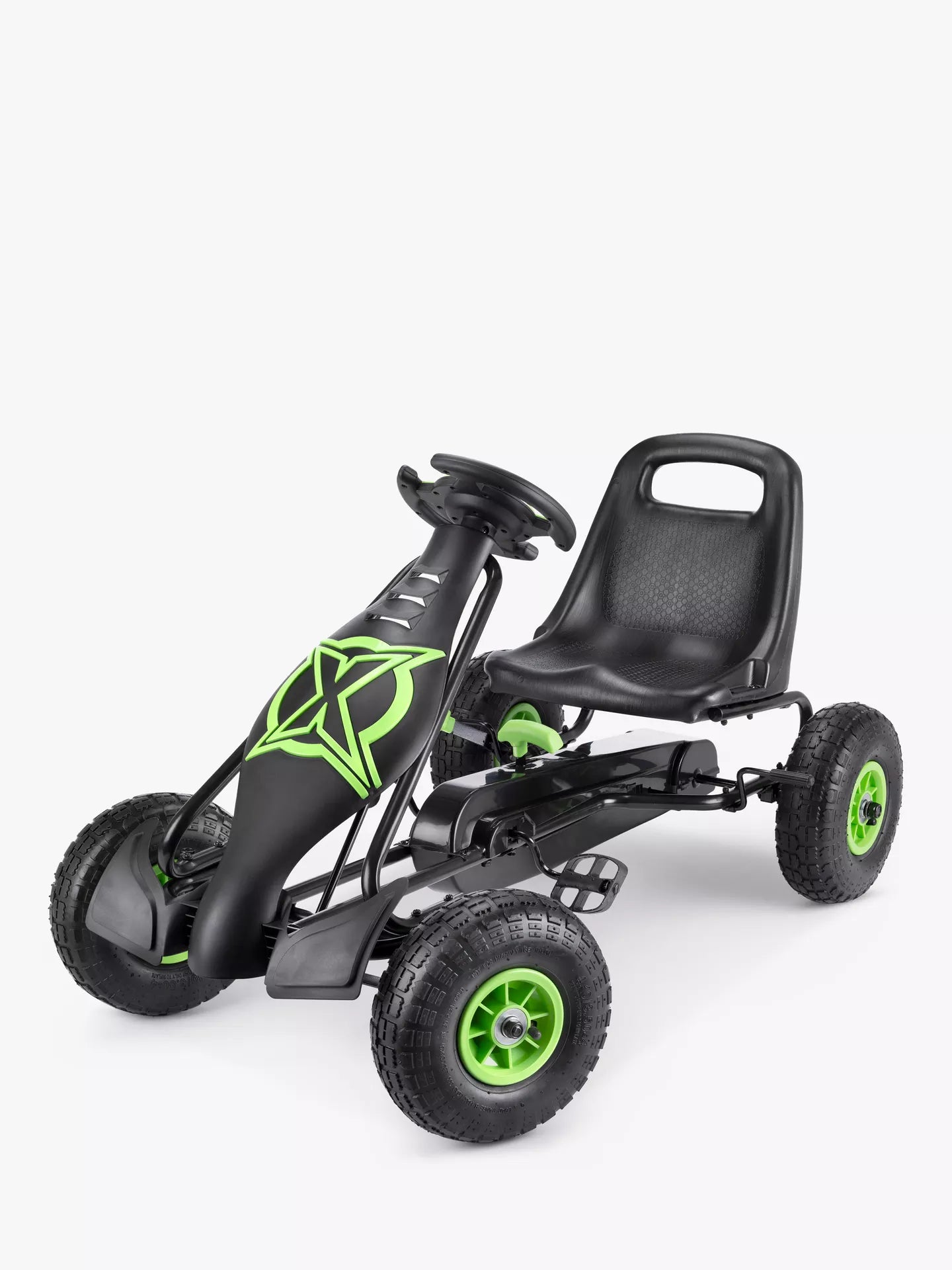 Xootz Kids' Viper Go Kart, Black/Green
