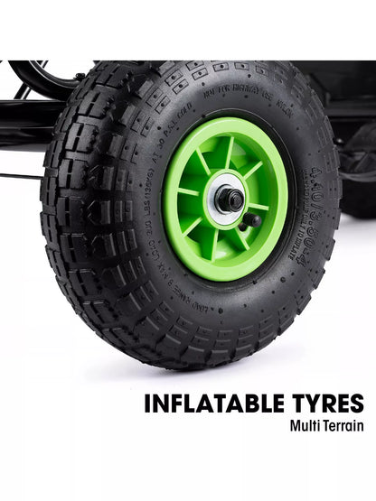 Xootz Kids' Viper Go Kart, Black/Green