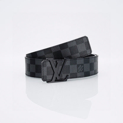 Luxury Black Lacquer Buckle Leather Belt