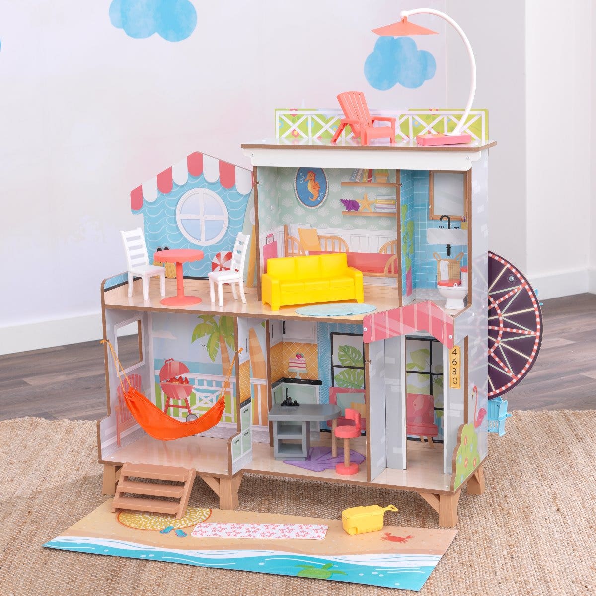 Ferris Wheel Fun Beach House Dollhouse