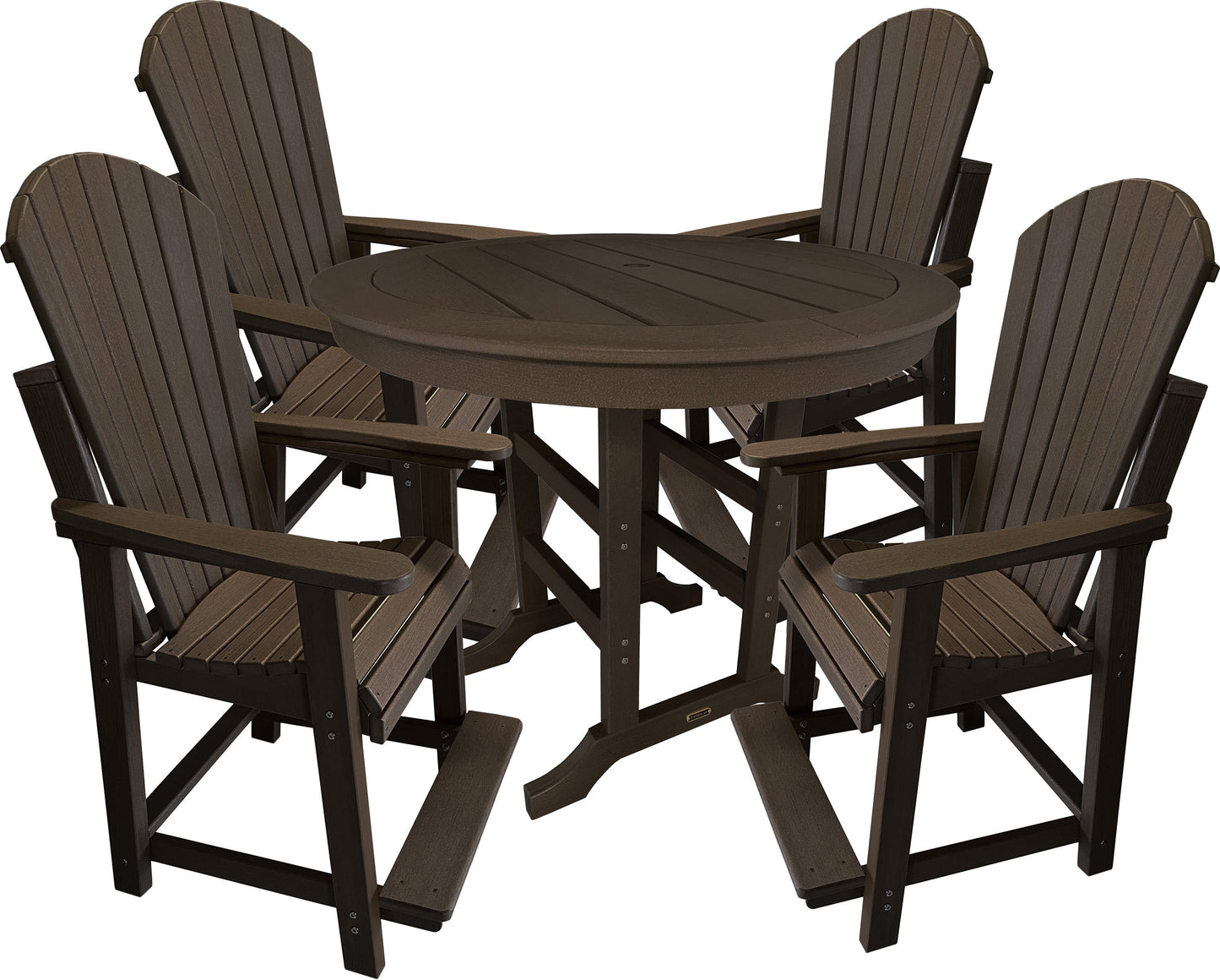 5-Piece Classic Adirondack Counter Height Dining Table Set