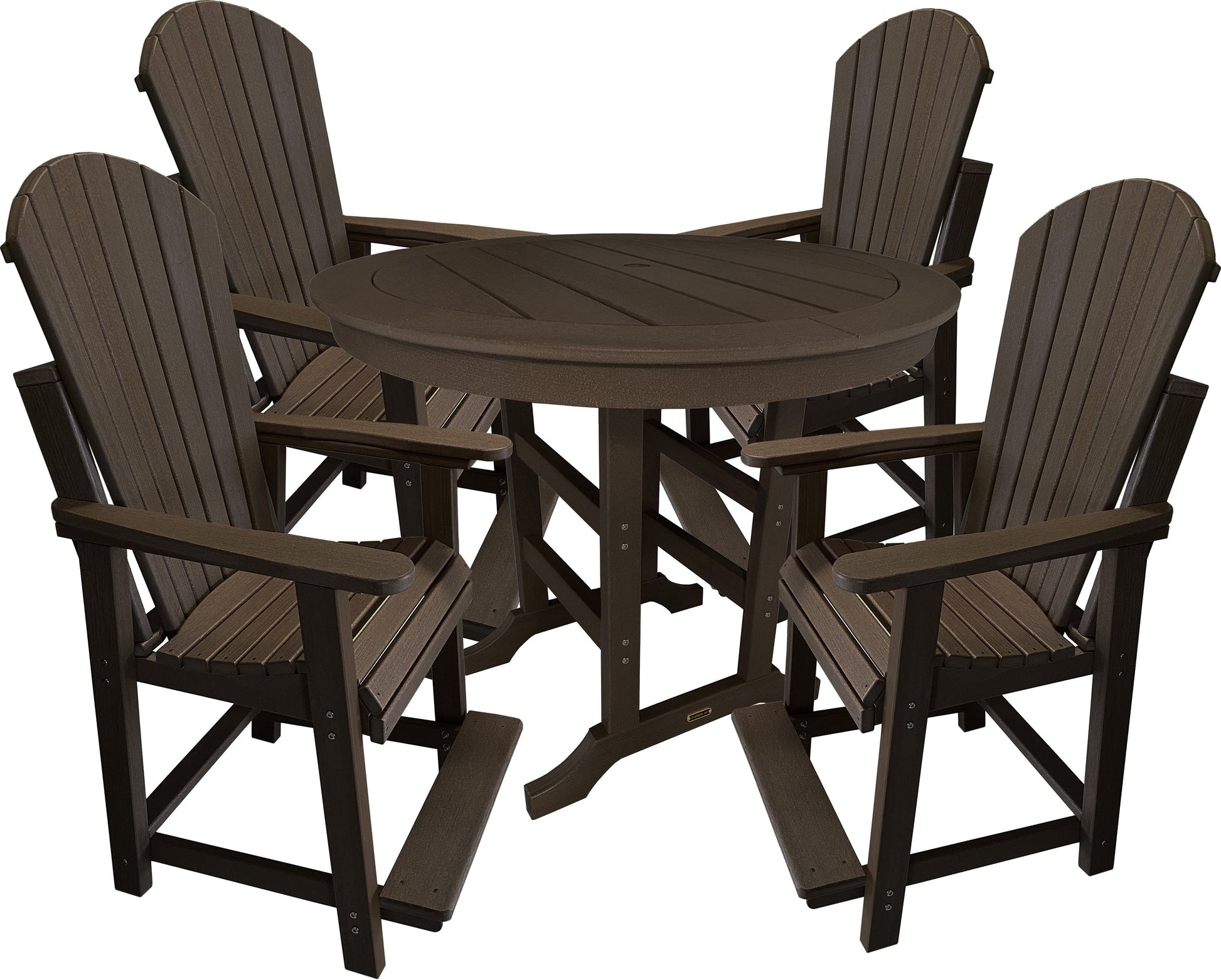 5-Piece Classic Adirondack Counter Height Dining Table Set