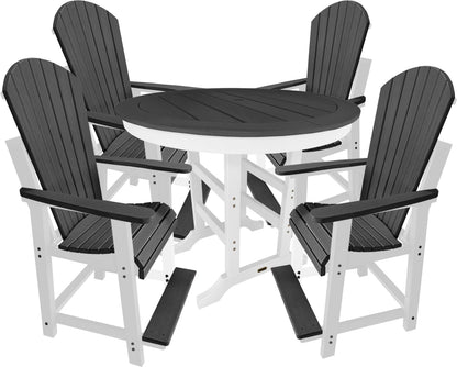 5-Piece Classic Adirondack Counter Height Dining Table Set