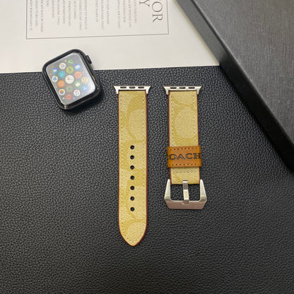 Leather Classic Apple Watch Band Coffee-YHK244221710