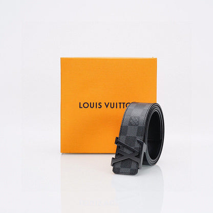 Luxury Black Lacquer Buckle Leather Belt