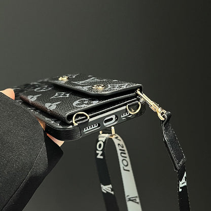 Luxury Card Bag Chain Black iPhone Case