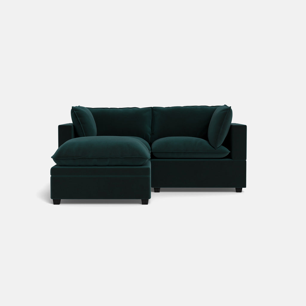 Kova Pillow Cushion Sofa 86" + Ottoman