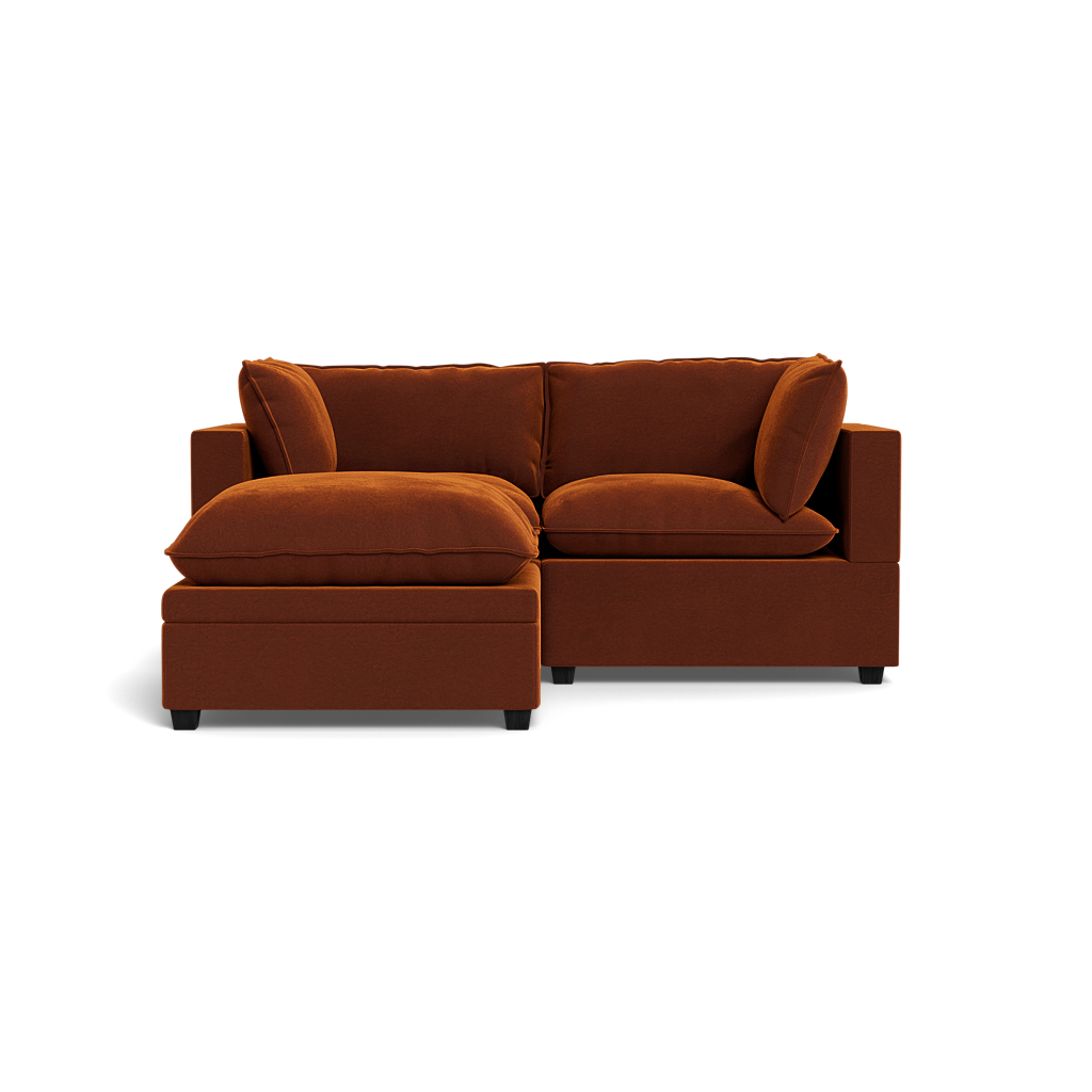 Kova Pillow Cushion Sofa 86" + Ottoman