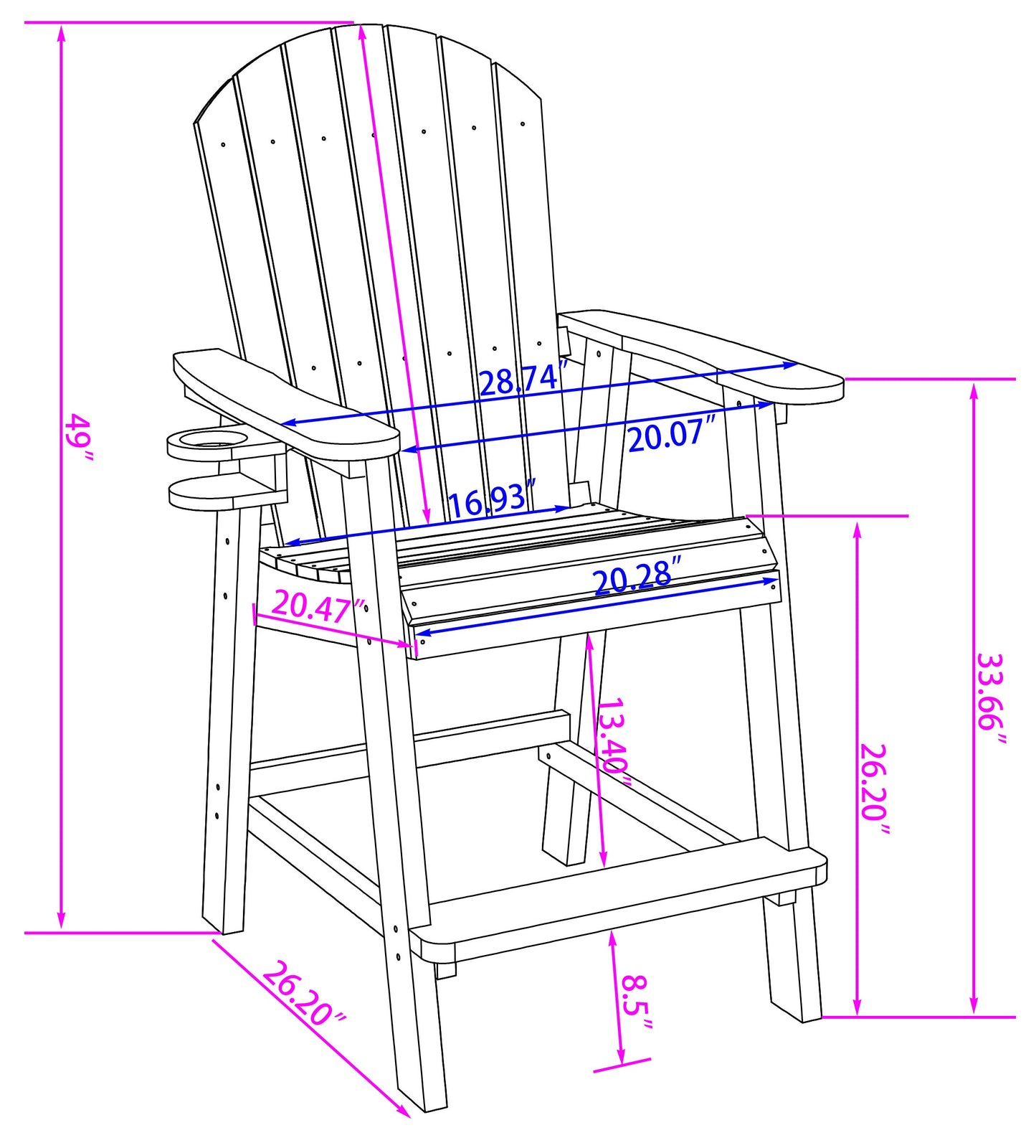 5-Piece Counter Height Dining Set
