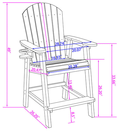 5-Piece Counter Height Dining Set