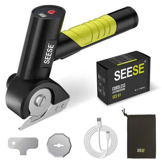 Cordless Rechargeable Electric Scissors – Portable Electric Cutter for Fabric, Cardboard, Carpet & Leather, Sewing & Craft Cutting Tool backtoschool